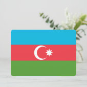 Patriottische uitnodigingen met vlag van Azerbeidz (Staand voorkant)