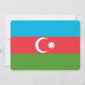 Patriottische uitnodigingen met vlag van Azerbeidz (Voorkant)