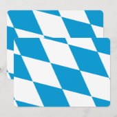 Patriottische uitnodigingen met vlag van Beieren (Voorkant / Achterkant)