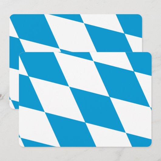 Patriottische uitnodigingen met vlag van Beieren (Voorkant / Achterkant)