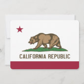 Patriottische uitnodigingen met vlag van Californi (Achterkant)