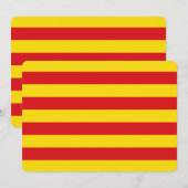 Patriottische uitnodigingen met vlag van Catalonië (Voorkant / Achterkant)