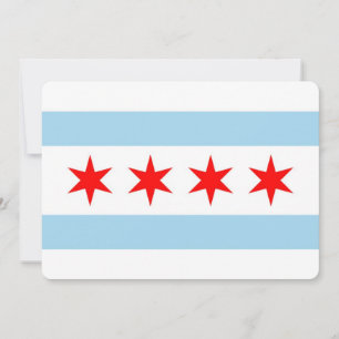 Patriottische uitnodigingen met vlag van Chicago