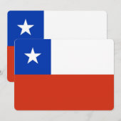 Patriottische uitnodigingen met vlag van Chili (Voorkant / Achterkant)