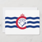 Patriottische uitnodigingen met vlag van Cincinnat (Voorkant)