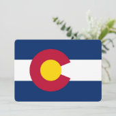 Patriottische uitnodigingen met vlag van Colorado (Staand voorkant)