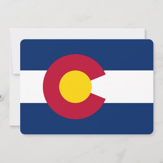 Patriottische uitnodigingen met vlag van Colorado (Voorkant)