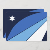 Patriottische uitnodigingen met vlag van Columbia, (Voorkant / Achterkant)