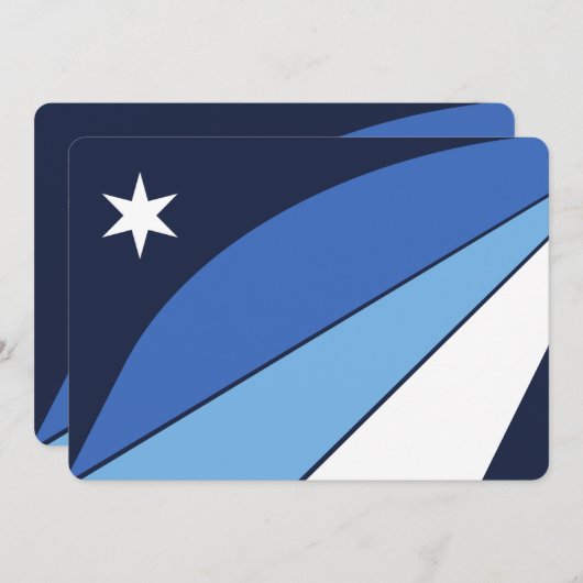 Patriottische uitnodigingen met vlag van Columbia, (Voorkant / Achterkant)