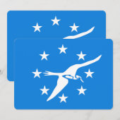 Patriottische uitnodigingen met vlag van Corpus Ch (Voorkant / Achterkant)