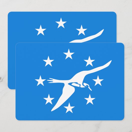 Patriottische uitnodigingen met vlag van Corpus Ch (Voorkant / Achterkant)