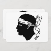 Patriottische uitnodigingen met vlag van Corsica (Voorkant / Achterkant)