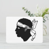 Patriottische uitnodigingen met vlag van Corsica (Staand voorkant)