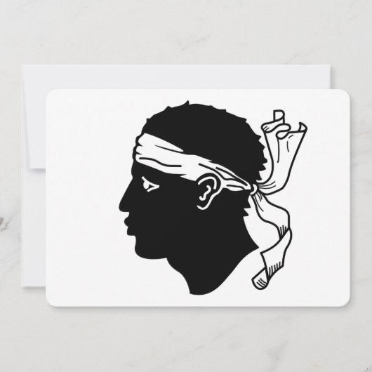 Patriottische uitnodigingen met vlag van Corsica (Voorkant)