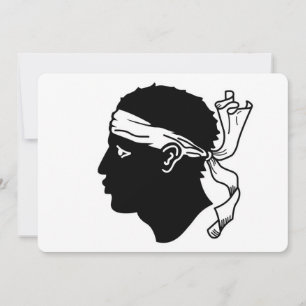 Patriottische uitnodigingen met vlag van Corsica