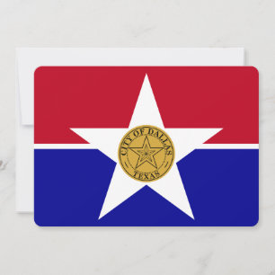 Patriottische uitnodigingen met vlag van Dallas