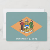 Patriottische uitnodigingen met vlag van Delaware (Achterkant)