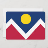 Patriottische uitnodigingen met vlag van Denver (Achterkant)