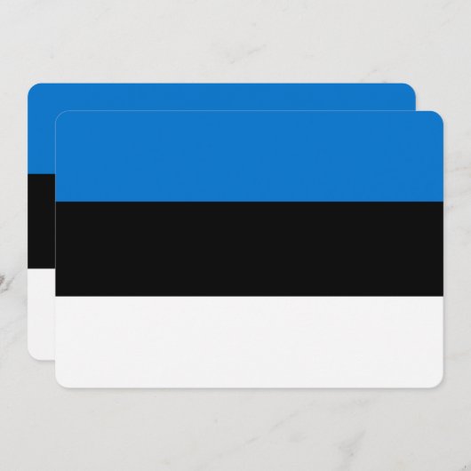 Patriottische uitnodigingen met vlag van Estland (Voorkant / Achterkant)