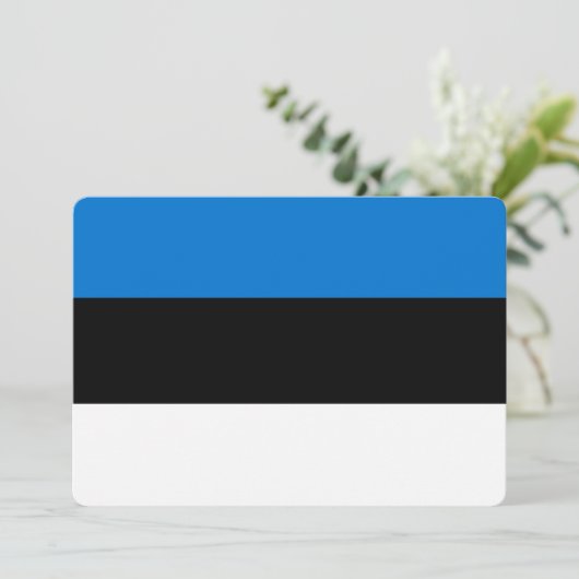 Patriottische uitnodigingen met vlag van Estland (Staand voorkant)