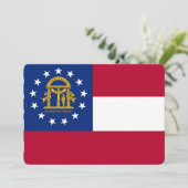 Patriottische uitnodigingen met vlag van Georgië (Staand voorkant)