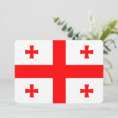 Patriottische uitnodigingen met vlag van Georgië (Staand voorkant)