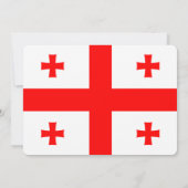 Patriottische uitnodigingen met vlag van Georgië (Achterkant)