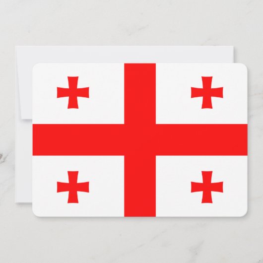 Patriottische uitnodigingen met vlag van Georgië (Voorkant)