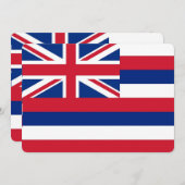 Patriottische uitnodigingen met vlag van Hawaï (Voorkant / Achterkant)