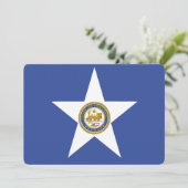 Patriottische uitnodigingen met vlag van Houston (Staand voorkant)