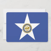 Patriottische uitnodigingen met vlag van Houston (Achterkant)