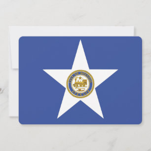 Patriottische uitnodigingen met vlag van Houston