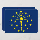 Patriottische uitnodigingen met vlag van Indiana (Voorkant / Achterkant)