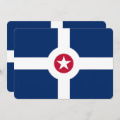 Patriottische uitnodigingen met vlag van Indianapo (Voorkant / Achterkant)