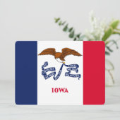 Patriottische uitnodigingen met vlag van Iowa (Staand voorkant)