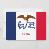 Patriottische uitnodigingen met vlag van Iowa (Achterkant)