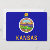Patriottische uitnodigingen met vlag van Kansas (Achterkant)