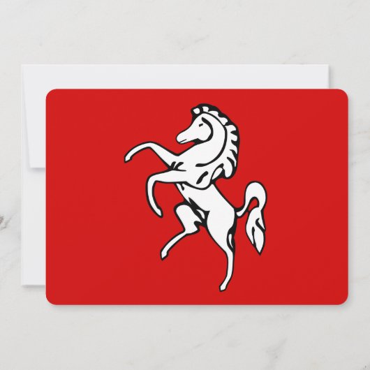 Patriottische uitnodigingen met vlag van Kent, Eng (Achterkant)