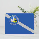 Patriottische uitnodigingen met vlag van Las Vegas (Staand voorkant)