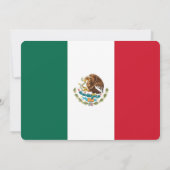 Patriottische uitnodigingen met vlag van Mexico (Achterkant)