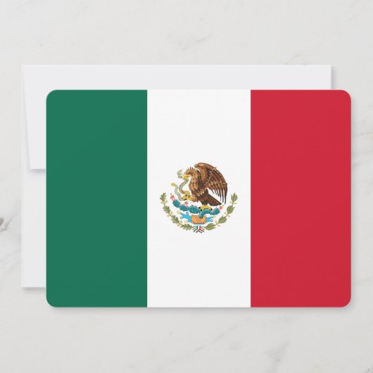 Patriottische uitnodigingen met vlag van Mexico (Voorkant)