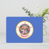 Patriottische uitnodigingen met vlag van Minnesota (Staand voorkant)