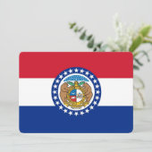 Patriottische uitnodigingen met vlag van Missouri (Staand voorkant)