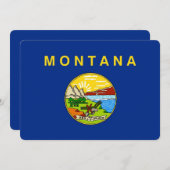 Patriottische uitnodigingen met vlag van Montana (Voorkant / Achterkant)