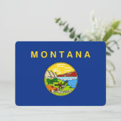 Patriottische uitnodigingen met vlag van Montana (Staand voorkant)