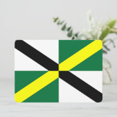 Patriottische uitnodigingen met vlag van Monterey (Staand voorkant)