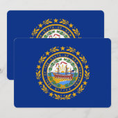 Patriottische uitnodigingen met vlag van New Hamps (Voorkant / Achterkant)