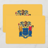 Patriottische uitnodigingen met vlag van New Jerse (Voorkant / Achterkant)