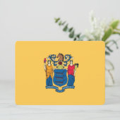 Patriottische uitnodigingen met vlag van New Jerse (Staand voorkant)
