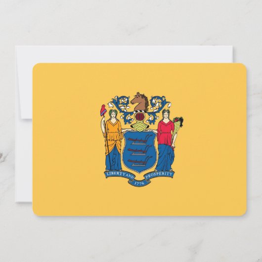 Patriottische uitnodigingen met vlag van New Jerse (Achterkant)